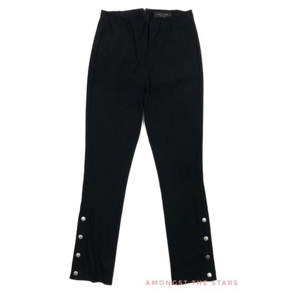 Rag & Bone Simone Snap Button Straight Black Pants - image 7